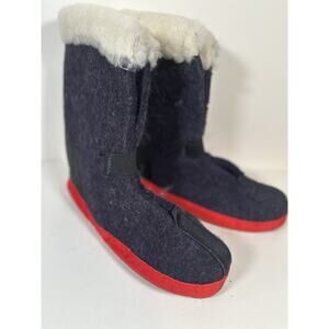 New Vintage SOREL Kaufman Footwear "G” Pac Sock Blue Men's Sz 8 Wool Boot Liner